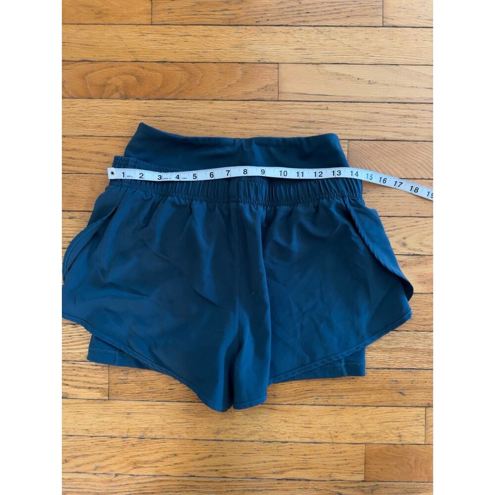 Savvi Womens Small Athletic Running Shorts Built In Liner Blue Workout Gym - Picture 4 of 5